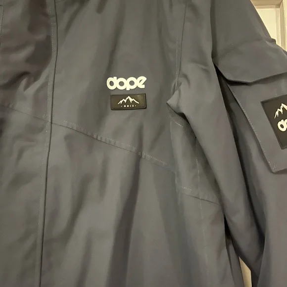 DOPE dusty blue Hooded Jacket - Picture 2 of 5